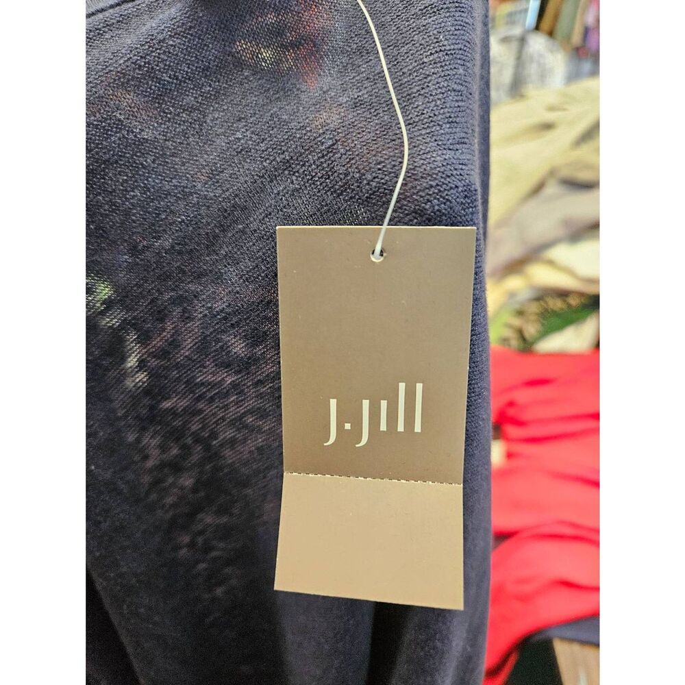 J Jill Navy Linen Cardigan Sweater Womens Size XL NEW TAGS - Picture 6 of 10